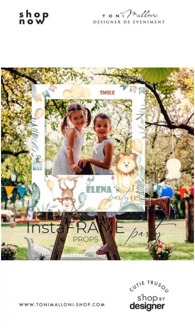 Rama props cabina foto personalizata in tematica evenimentului Instaframe Jungle 3
